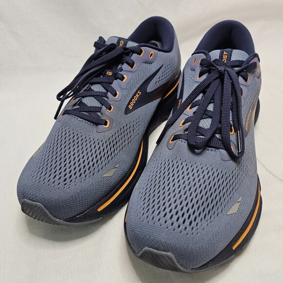 Brooks Ghost 15 Running Shoes Sneakers Blue Orange 1103931D025 Men's Size 12(2E) - Picture 1 of 10